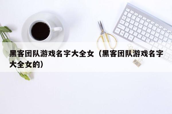 黑客团队游戏名字大全女（黑客团队游戏名字大全女的）